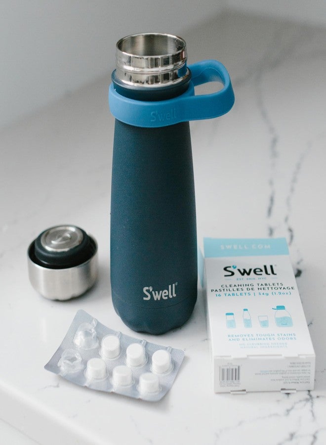 سويل أقراص تنظيف S'well، 16 قرصًا، سريعة المفعول، تزيل البقايا والروائح من الفولاذ المقاوم للصدأ، خالية من الكلور ومستخلصة من مواد طبيعية. - Image 4